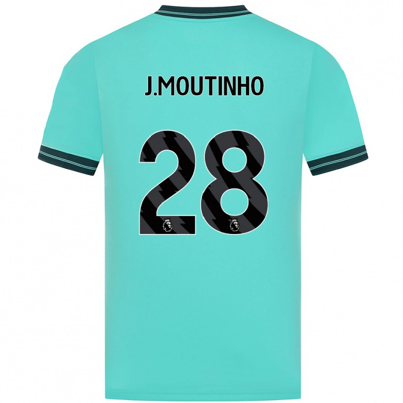 Danxen Męski Joao Moutinho #28 Błękitno-Zielony Wyjazdowa Koszulka 2025/26 Koszulki Klubowe