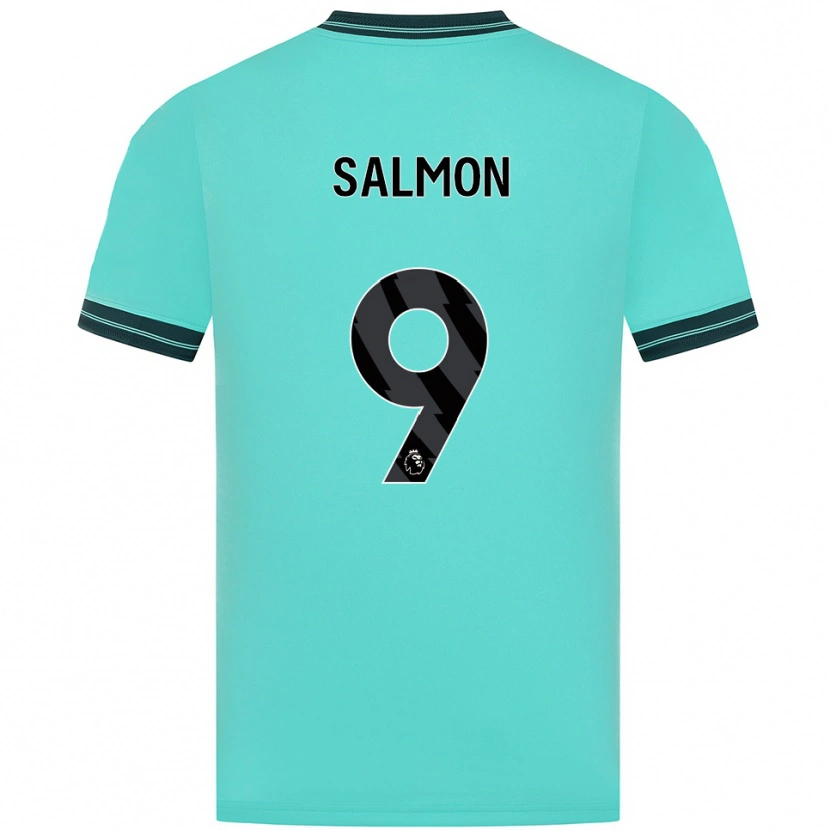 Danxen Męski Fabian Salmon #9 Błękitno-Zielony Wyjazdowa Koszulka 2025/26 Koszulki Klubowe