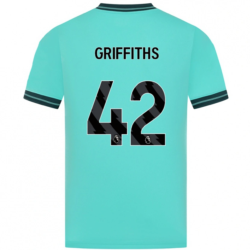 Danxen Męski Harvey Griffiths #42 Błękitno-Zielony Wyjazdowa Koszulka 2025/26 Koszulki Klubowe