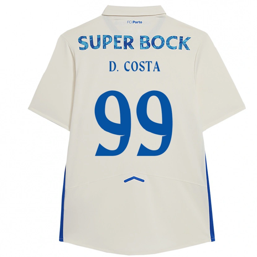 Danxen Męski Diogo Costa #99 Biało-Niebieski Trzeci Komplet Koszulka 2025/26 Koszulki Klubowe