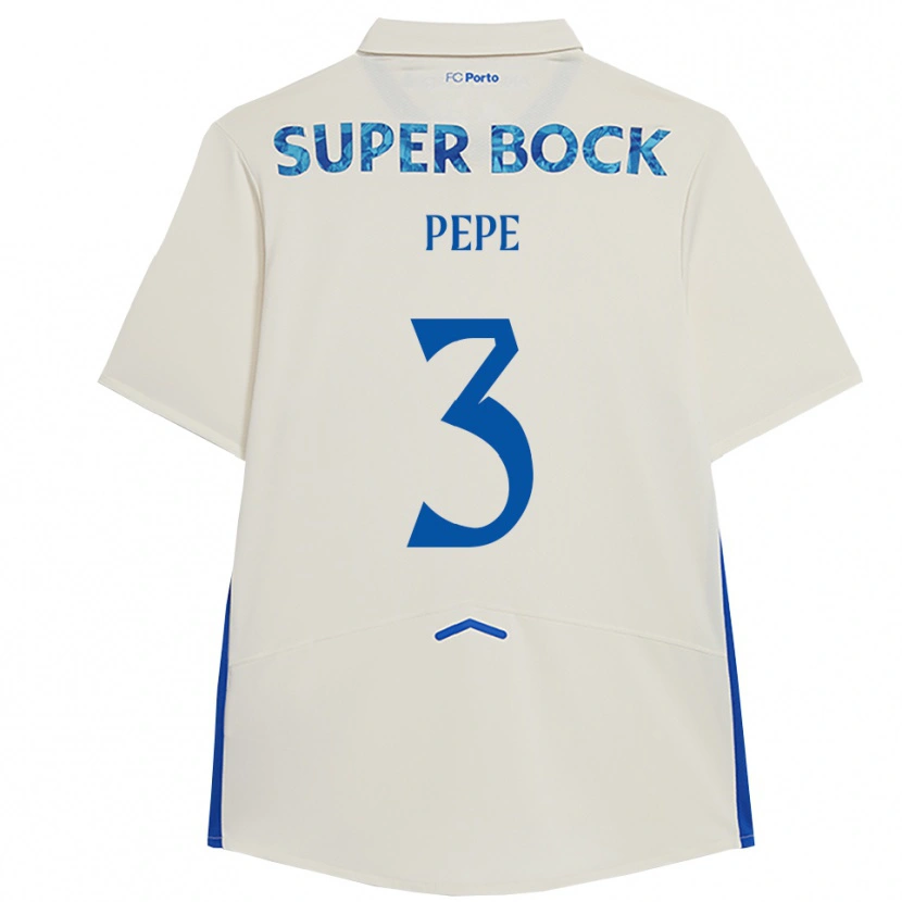Danxen Męski Pepe #3 Biało-Niebieski Trzeci Komplet Koszulka 2025/26 Koszulki Klubowe