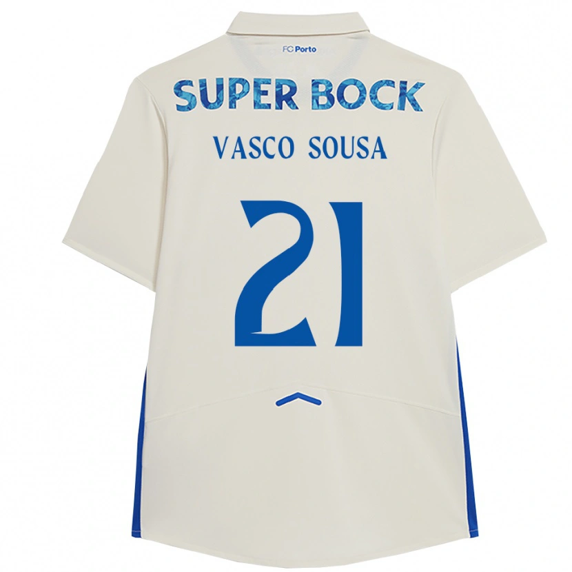 Danxen Męski Vasco Sousa #21 Biało-Niebieski Trzeci Komplet Koszulka 2025/26 Koszulki Klubowe