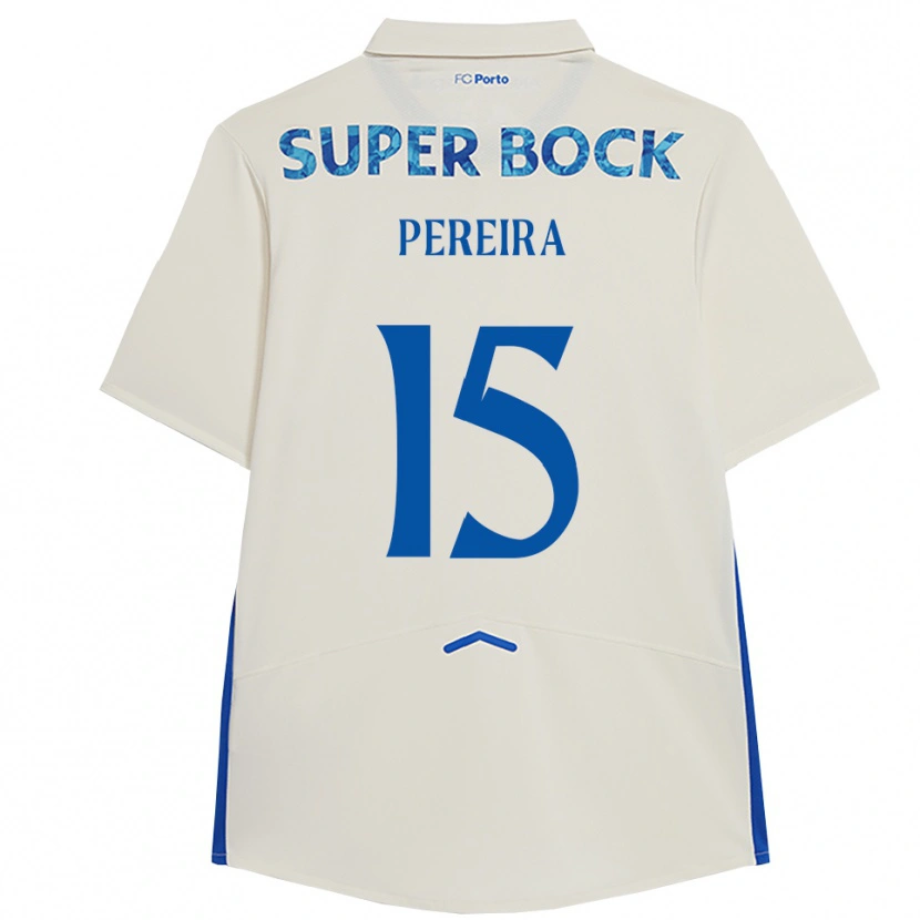 Danxen Męski Yoan Pereira #15 Biało-Niebieski Trzeci Komplet Koszulka 2025/26 Koszulki Klubowe
