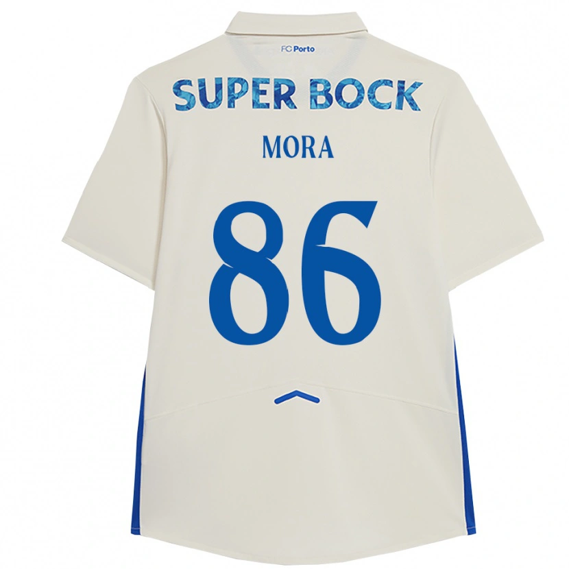 Danxen Męski Rodrigo Mora #86 Biało-Niebieski Trzeci Komplet Koszulka 2025/26 Koszulki Klubowe