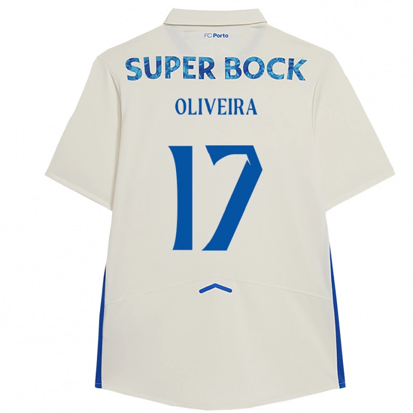 Danxen Męski Inês Oliveira #17 Biało-Niebieski Trzeci Komplet Koszulka 2025/26 Koszulki Klubowe