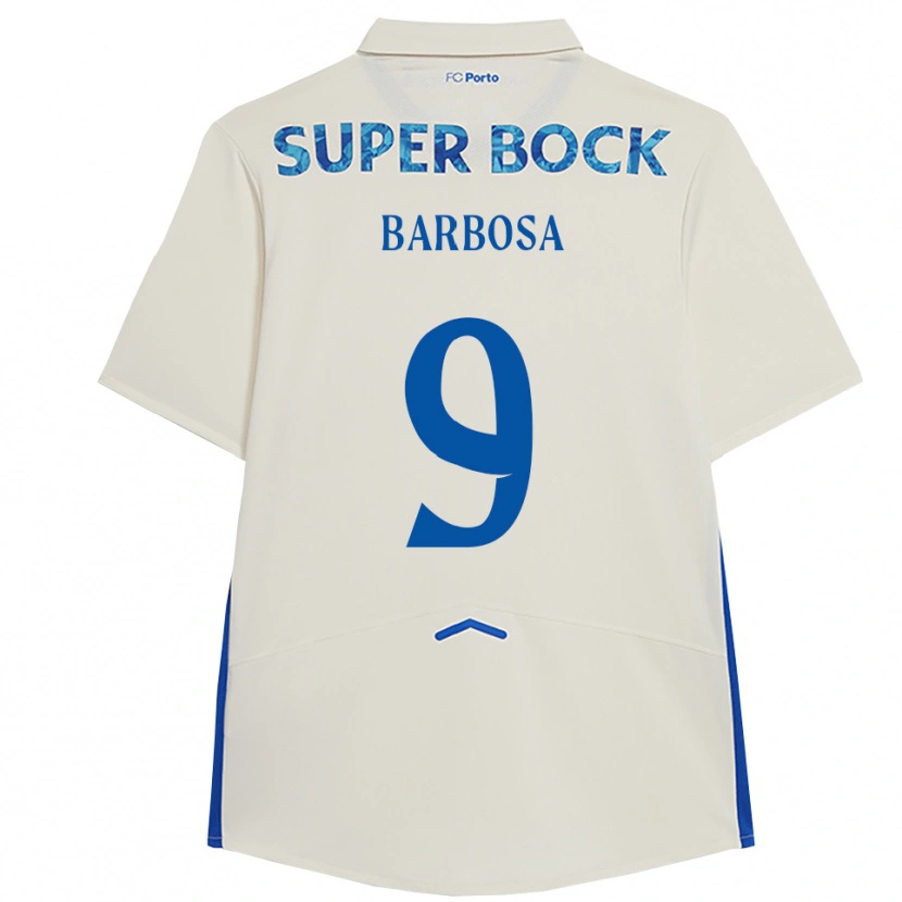 Danxen Męski Rodrigo Barbosa #9 Biało-Niebieski Trzeci Komplet Koszulka 2025/26 Koszulki Klubowe