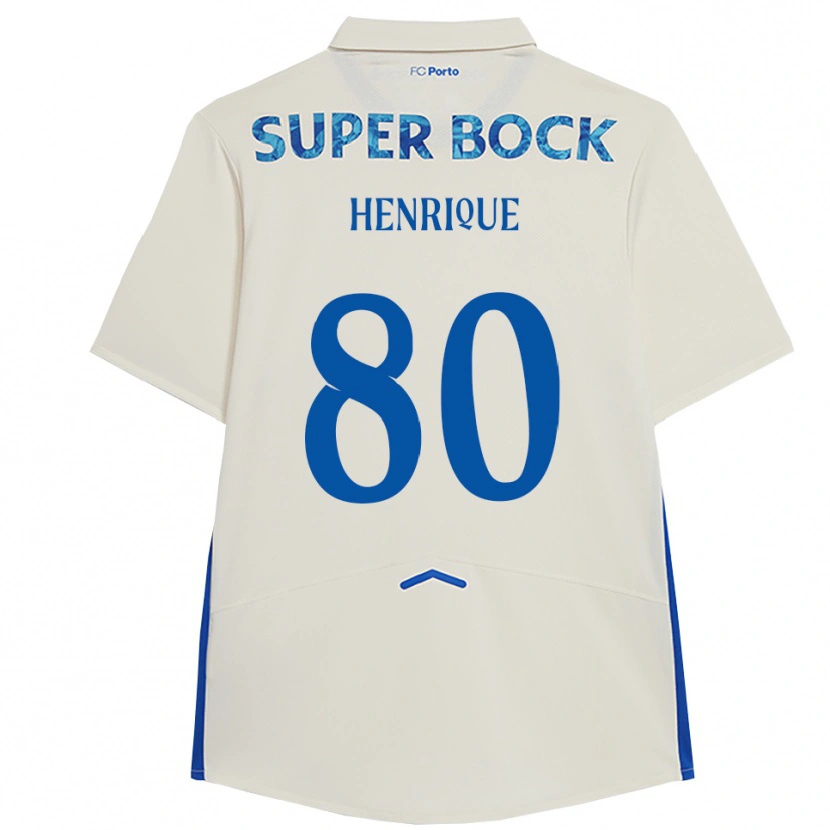 Danxen Męski Kaio Henrique #80 Biało-Niebieski Trzeci Komplet Koszulka 2025/26 Koszulki Klubowe