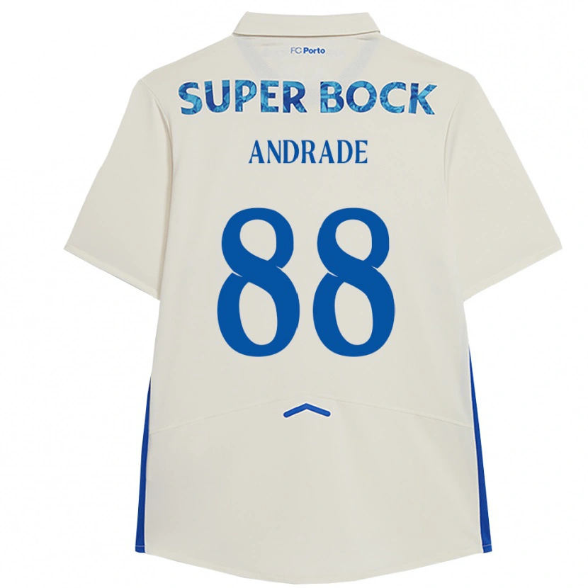 Danxen Męski Domingos Andrade #88 Biało-Niebieski Trzeci Komplet Koszulka 2025/26 Koszulki Klubowe