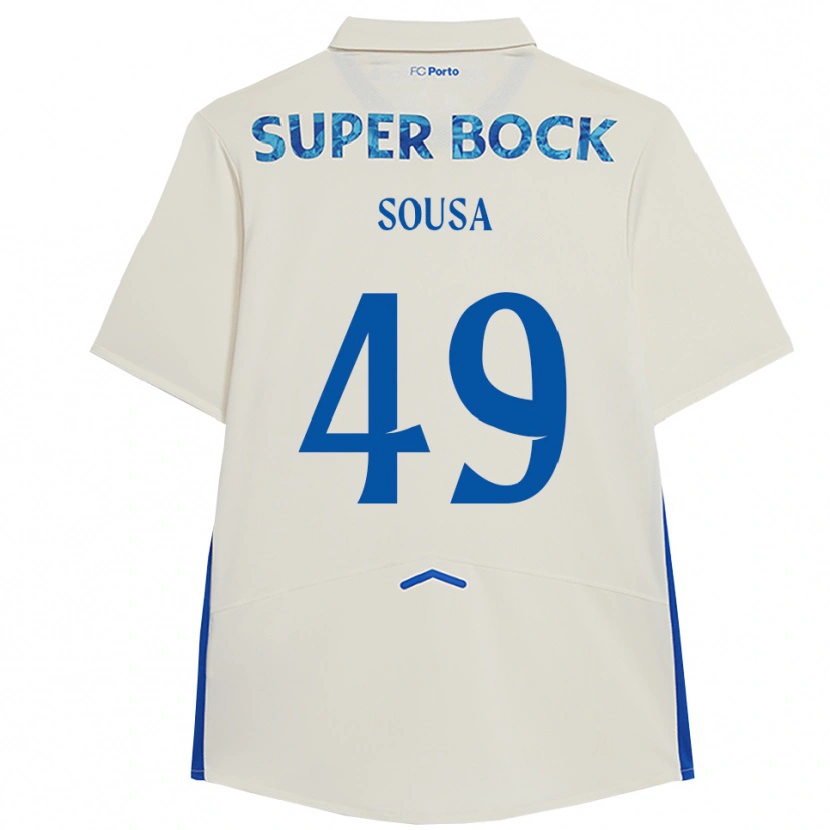 Danxen Męski Gonçalo Sousa #49 Biało-Niebieski Trzeci Komplet Koszulka 2025/26 Koszulki Klubowe