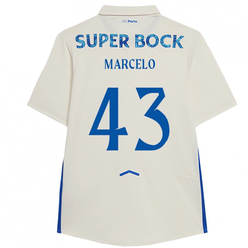 Danxen Męski Joao Marcelo #43 Biało-Niebieski Trzeci Komplet Koszulka 2025/26 Koszulki Klubowe