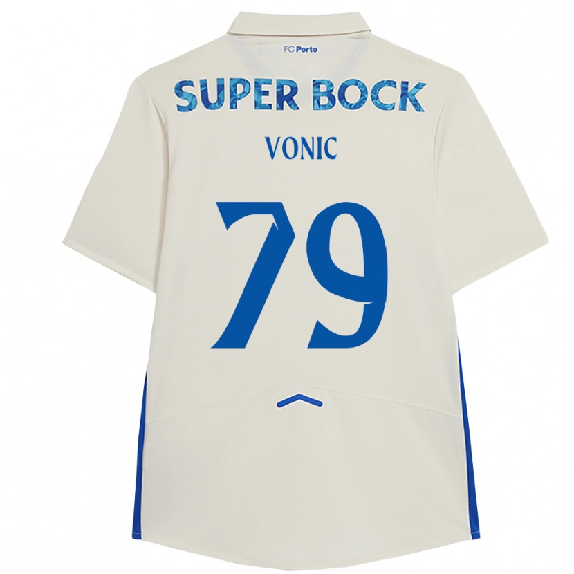 Danxen Męski Leonardo Vonic #79 Biało-Niebieski Trzeci Komplet Koszulka 2025/26 Koszulki Klubowe