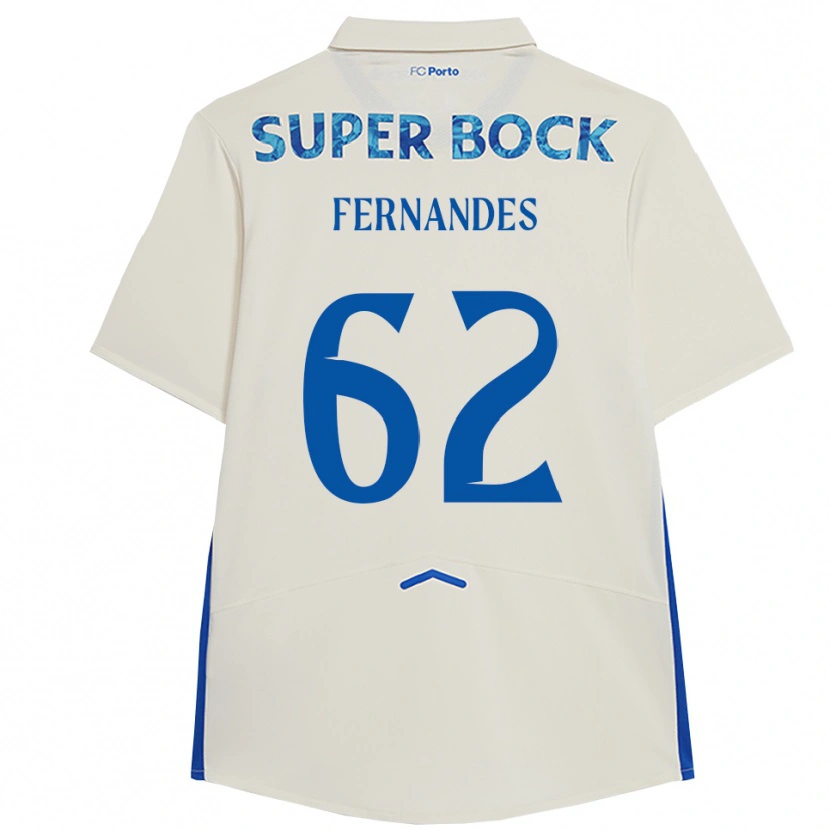 Danxen Męski Rodrigo Fernandes #62 Biało-Niebieski Trzeci Komplet Koszulka 2025/26 Koszulki Klubowe