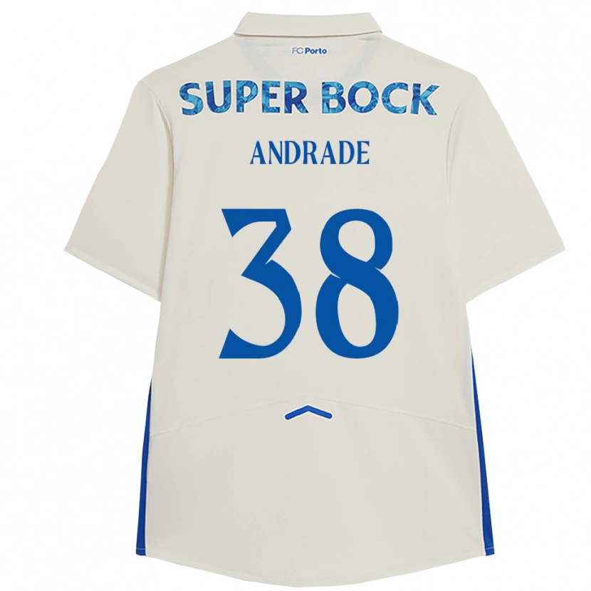 Danxen Męski Fernando Andrade #38 Biało-Niebieski Trzeci Komplet Koszulka 2025/26 Koszulki Klubowe