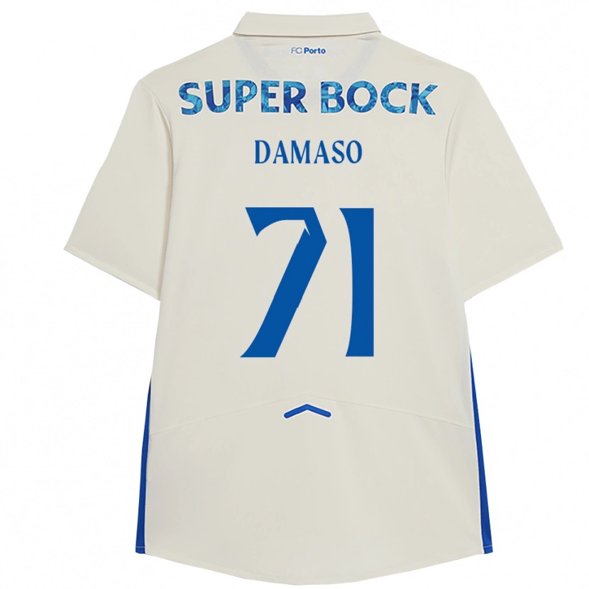 Danxen Męski Nico Damaso #71 Biało-Niebieski Trzeci Komplet Koszulka 2025/26 Koszulki Klubowe