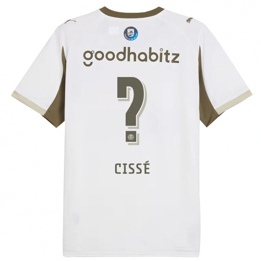 Danxen Męski Alseny Cissé #0 Biało-Szary Trzeci Komplet Koszulka 2025/26 Koszulki Klubowe