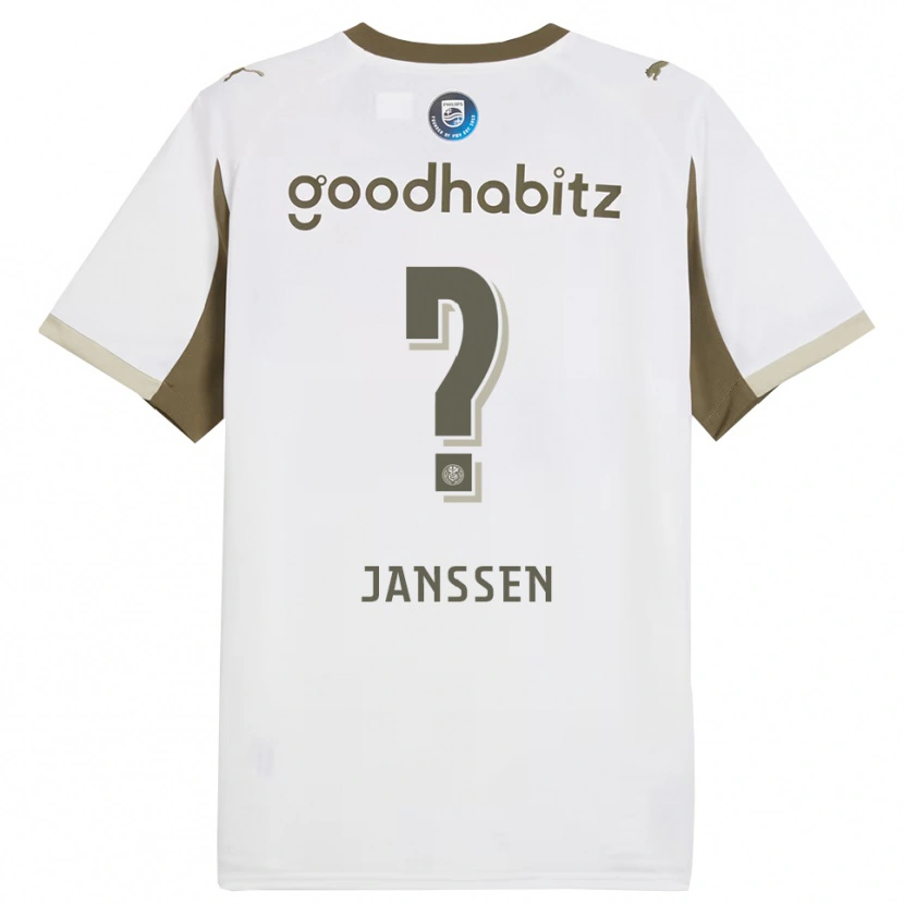 Danxen Męski Niek Janssen #0 Biało-Szary Trzeci Komplet Koszulka 2025/26 Koszulki Klubowe