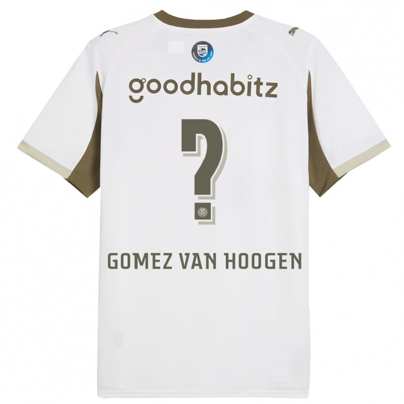 Danxen Męski Samuel Gomez Van Hoogen #0 Biało-Szary Trzeci Komplet Koszulka 2025/26 Koszulki Klubowe