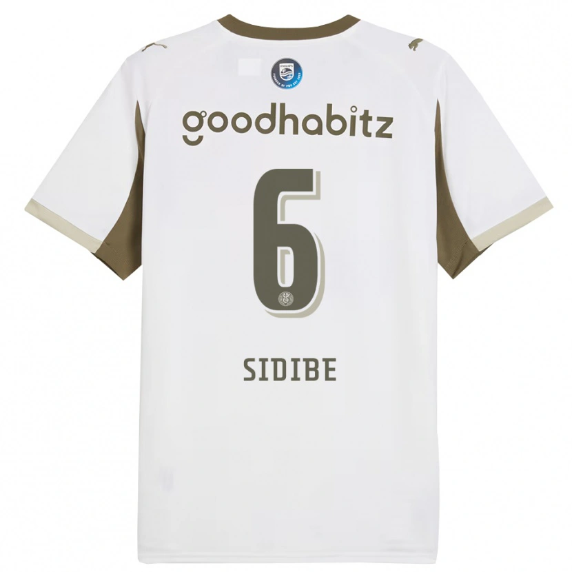 Danxen Męski Souleymane Sidibé #6 Biało-Szary Trzeci Komplet Koszulka 2025/26 Koszulki Klubowe