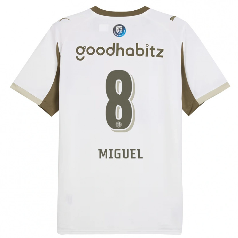 Danxen Męski Yani Miguel #8 Biało-Szary Trzeci Komplet Koszulka 2025/26 Koszulki Klubowe