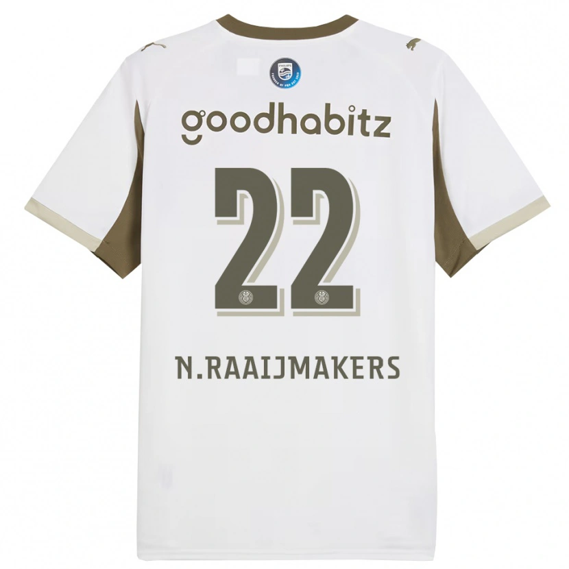 Danxen Męski Niels Raaijmakers #22 Biało-Szary Trzeci Komplet Koszulka 2025/26 Koszulki Klubowe