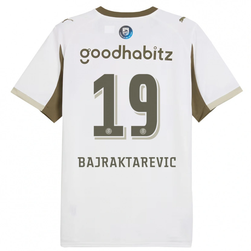 Danxen Męski Esmir Bajraktarević #19 Biało-Szary Trzeci Komplet Koszulka 2025/26 Koszulki Klubowe