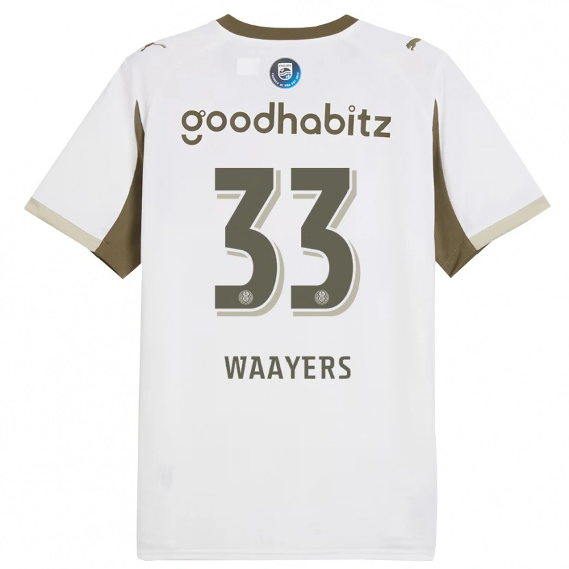 Danxen Męski Eus Waayers #33 Biało-Szary Trzeci Komplet Koszulka 2025/26 Koszulki Klubowe