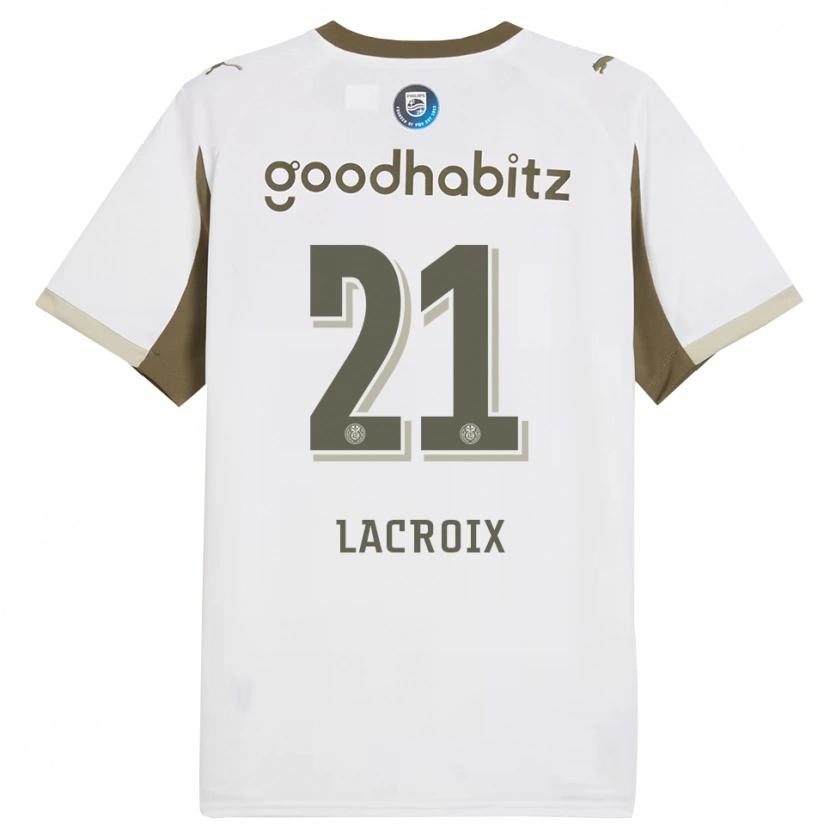 Danxen Męski Robine Lacroix #21 Biało-Szary Trzeci Komplet Koszulka 2025/26 Koszulki Klubowe