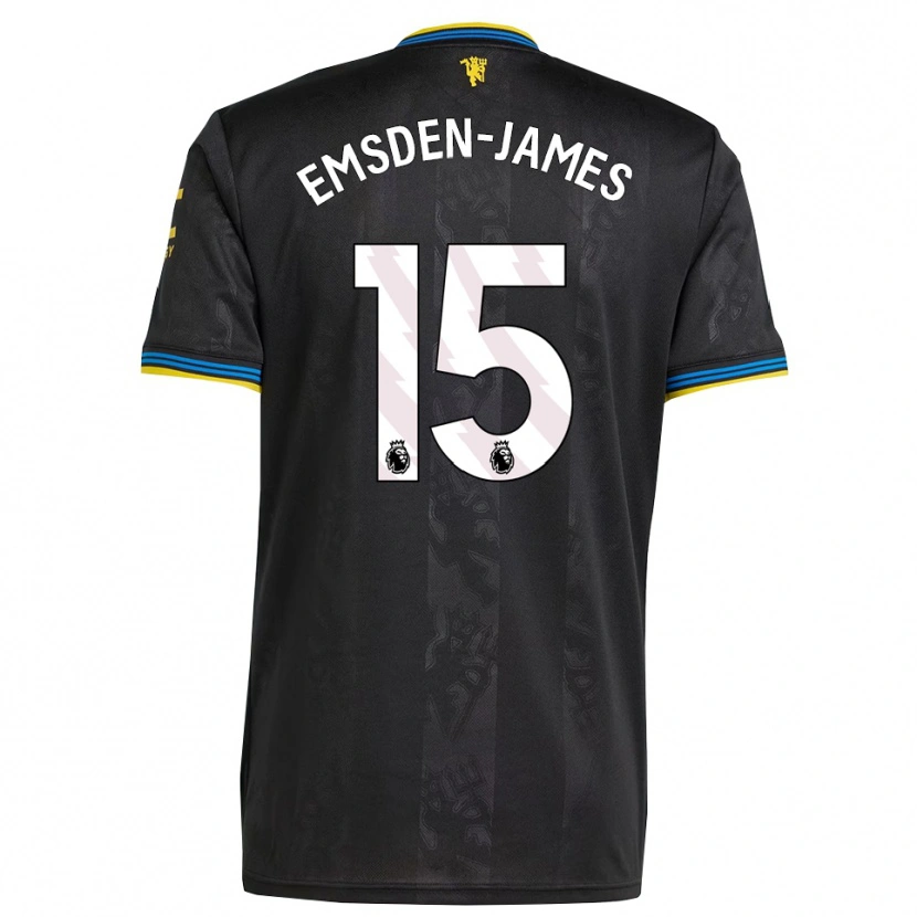 Danxen Męski Harley Emsden-James #15 Czarno-Żółto-Niebieski Trzeci Komplet Koszulka 2025/26 Koszulki Klubowe