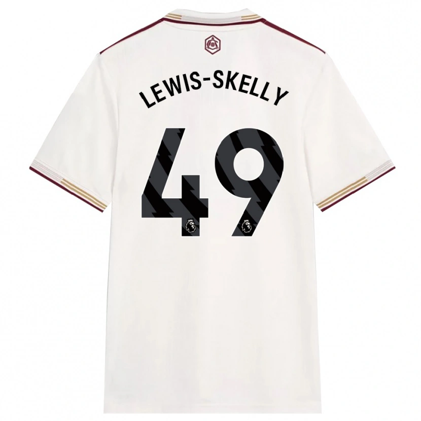 Danxen Męski Myles Lewis-Skelly #49 Złamana Biel Burgund Trzeci Komplet Koszulka 2025/26 Koszulki Klubowe