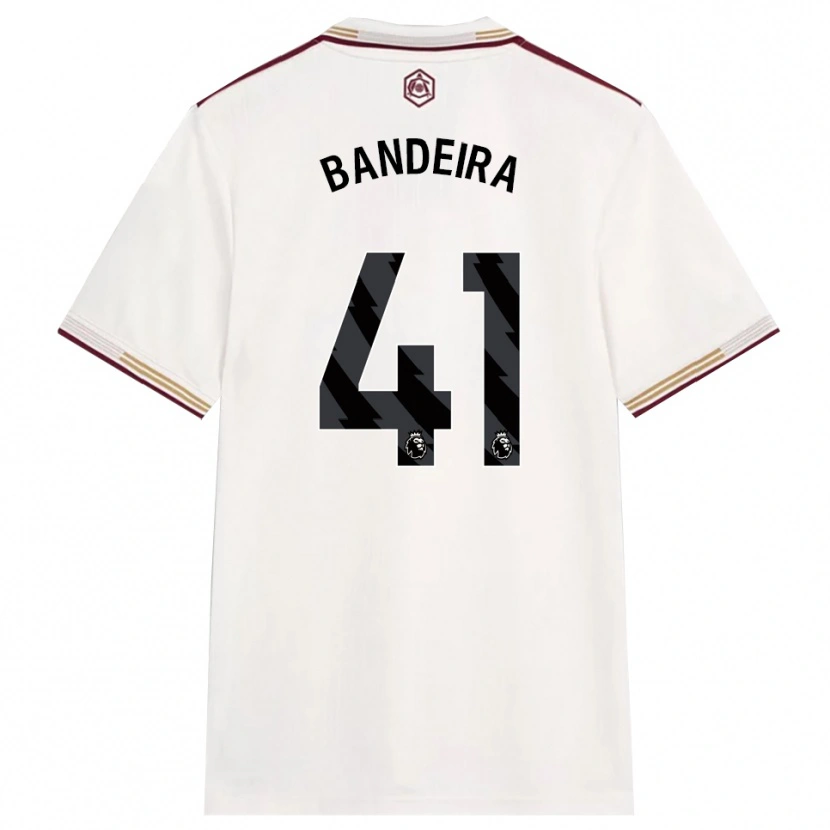 Danxen Męski Mauro Bandeira #41 Złamana Biel Burgund Trzeci Komplet Koszulka 2025/26 Koszulki Klubowe