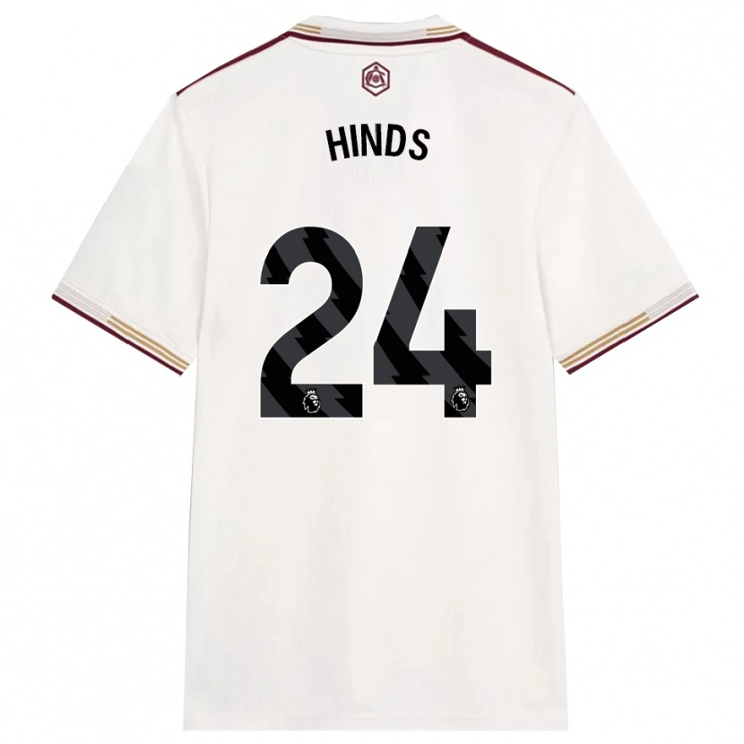 Danxen Męski Taylor Hinds #24 Złamana Biel Burgund Trzeci Komplet Koszulka 2025/26 Koszulki Klubowe