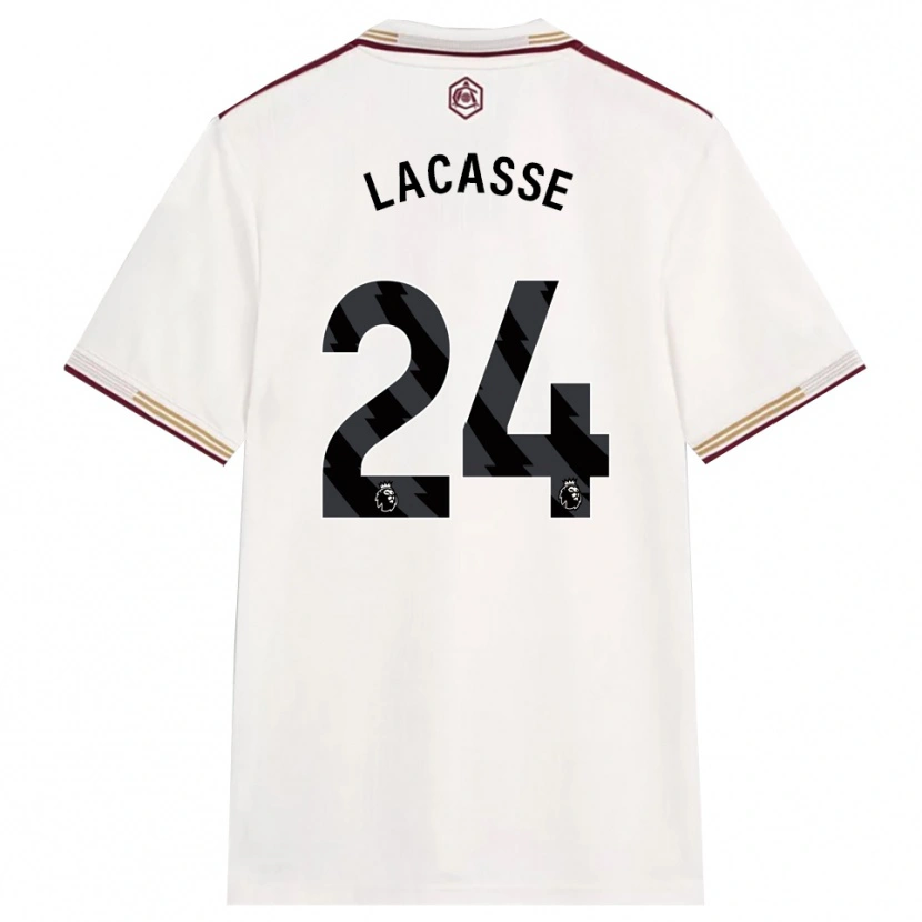 Danxen Męski Cloé Lacasse #24 Złamana Biel Burgund Trzeci Komplet Koszulka 2025/26 Koszulki Klubowe