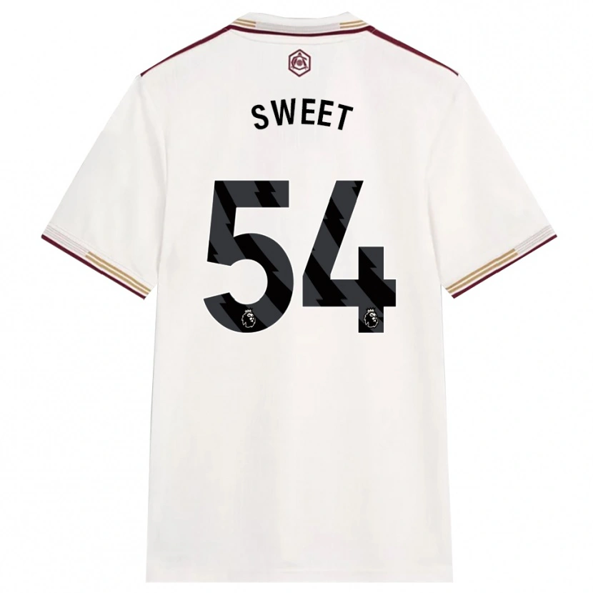 Danxen Męski William Sweet #54 Złamana Biel Burgund Trzeci Komplet Koszulka 2025/26 Koszulki Klubowe