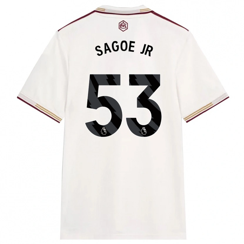 Danxen Męski Charles Sagoe Jr #53 Złamana Biel Burgund Trzeci Komplet Koszulka 2025/26 Koszulki Klubowe