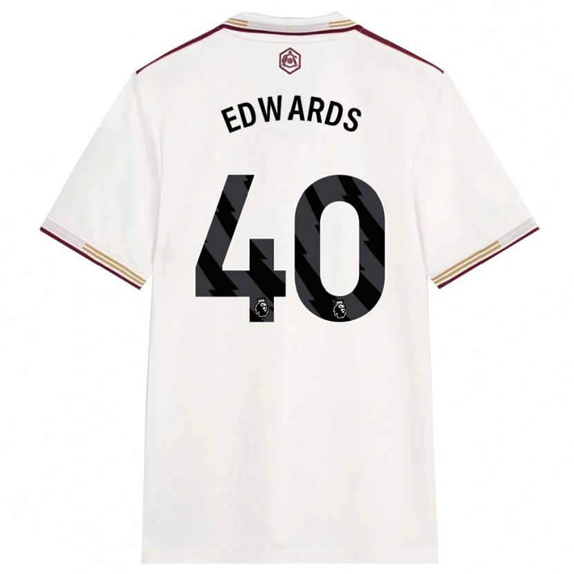 Danxen Męski Khayon Edwards #40 Złamana Biel Burgund Trzeci Komplet Koszulka 2025/26 Koszulki Klubowe