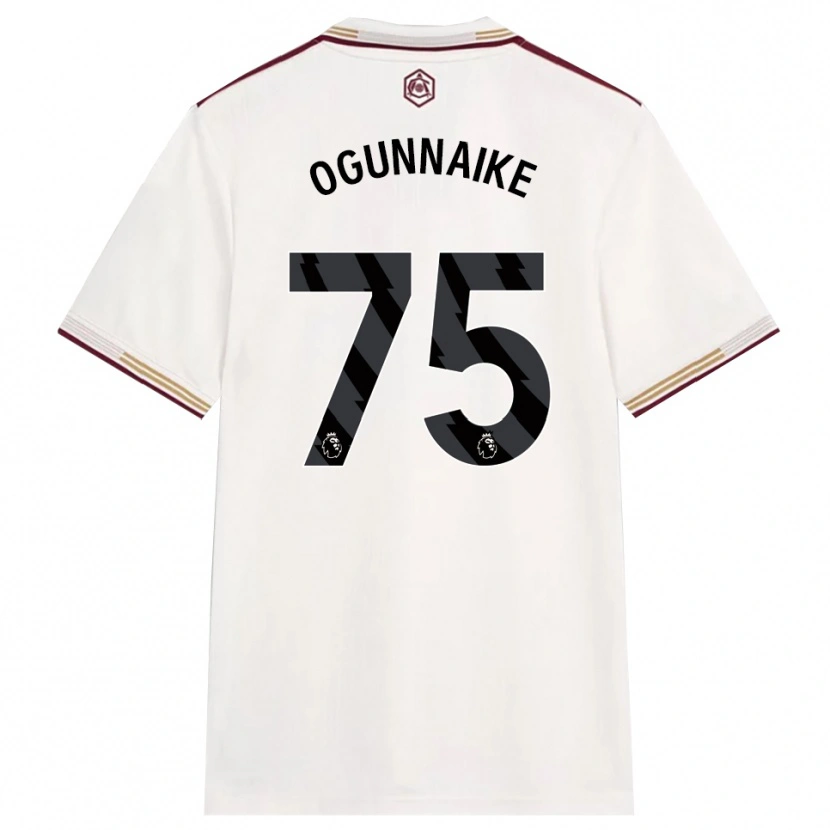 Danxen Męski Josh Ogunnaike #75 Złamana Biel Burgund Trzeci Komplet Koszulka 2025/26 Koszulki Klubowe