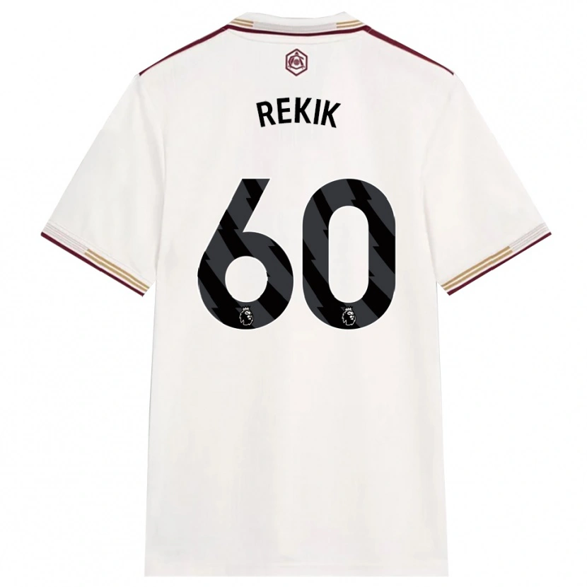 Danxen Męski Omar Rekik #60 Złamana Biel Burgund Trzeci Komplet Koszulka 2025/26 Koszulki Klubowe