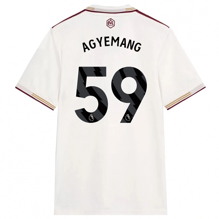 Danxen Męski Michelle Agyemang #59 Złamana Biel Burgund Trzeci Komplet Koszulka 2025/26 Koszulki Klubowe