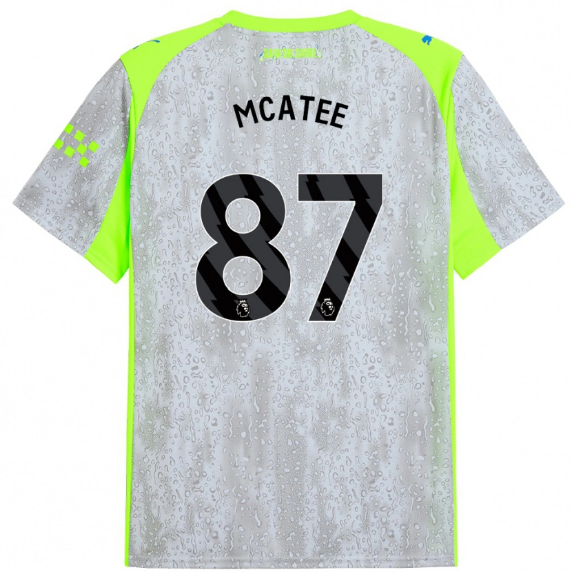 Danxen Męski James Mcatee #87 Szaro-Żółty Trzeci Komplet Koszulka 2025/26 Koszulki Klubowe