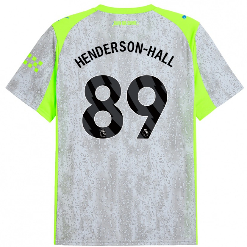 Danxen Męski Matty Henderson-Hall #89 Szaro-Żółty Trzeci Komplet Koszulka 2025/26 Koszulki Klubowe