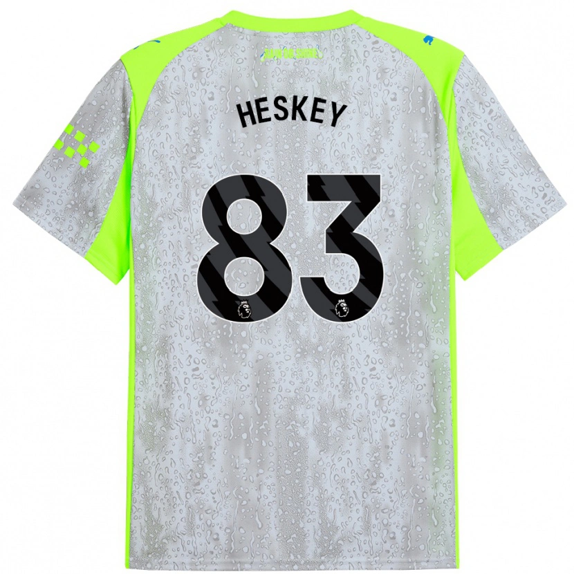 Danxen Męski Reigan Heskey #83 Szaro-Żółty Trzeci Komplet Koszulka 2025/26 Koszulki Klubowe