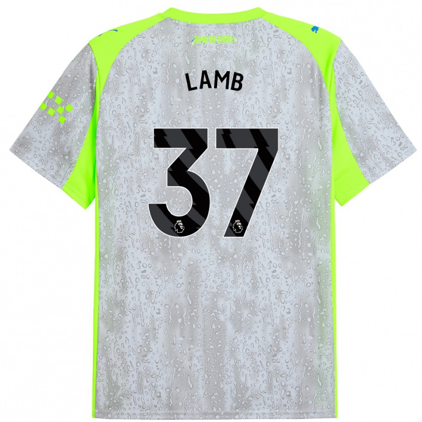 Danxen Męski Teddie Lamb #37 Szaro-Żółty Trzeci Komplet Koszulka 2025/26 Koszulki Klubowe