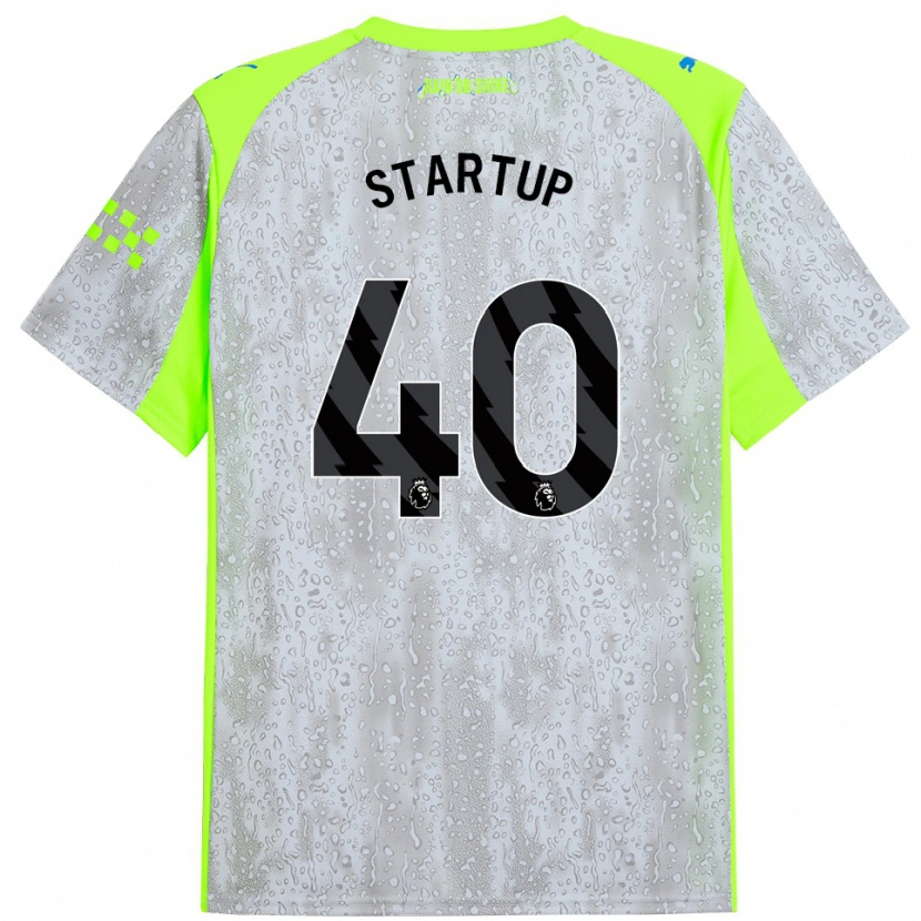 Danxen Męski Katie Startup #40 Szaro-Żółty Trzeci Komplet Koszulka 2025/26 Koszulki Klubowe