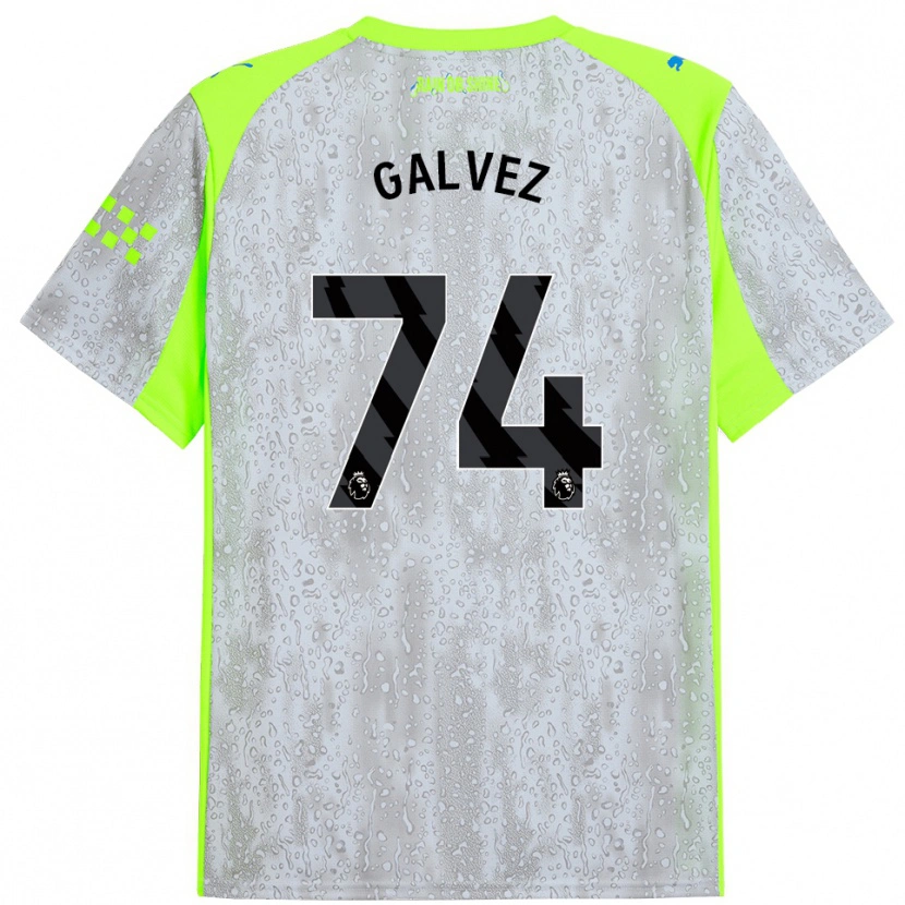 Danxen Męski Tomas Galvez #74 Szaro-Żółty Trzeci Komplet Koszulka 2025/26 Koszulki Klubowe