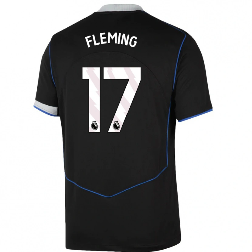 Danxen Męski Jessie Fleming #17 Czarno-Niebiesko-Srebrny Trzeci Komplet Koszulka 2025/26 Koszulki Klubowe