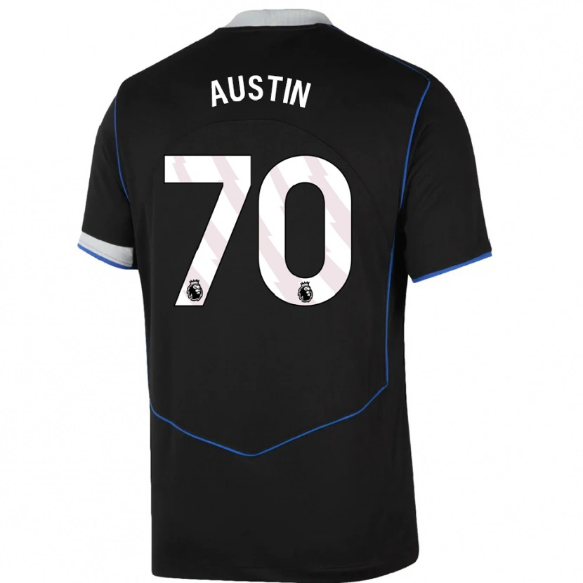 Danxen Męski Jack Austin #70 Czarno-Niebiesko-Srebrny Trzeci Komplet Koszulka 2025/26 Koszulki Klubowe