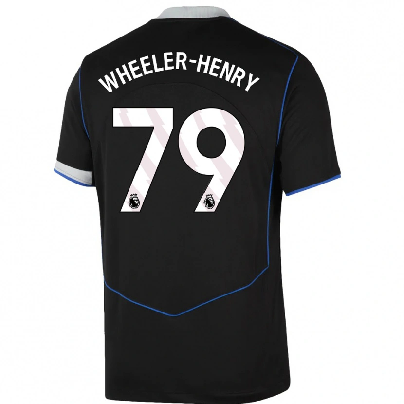 Danxen Męski Joseph Wheeler-Henry #79 Czarno-Niebiesko-Srebrny Trzeci Komplet Koszulka 2025/26 Koszulki Klubowe