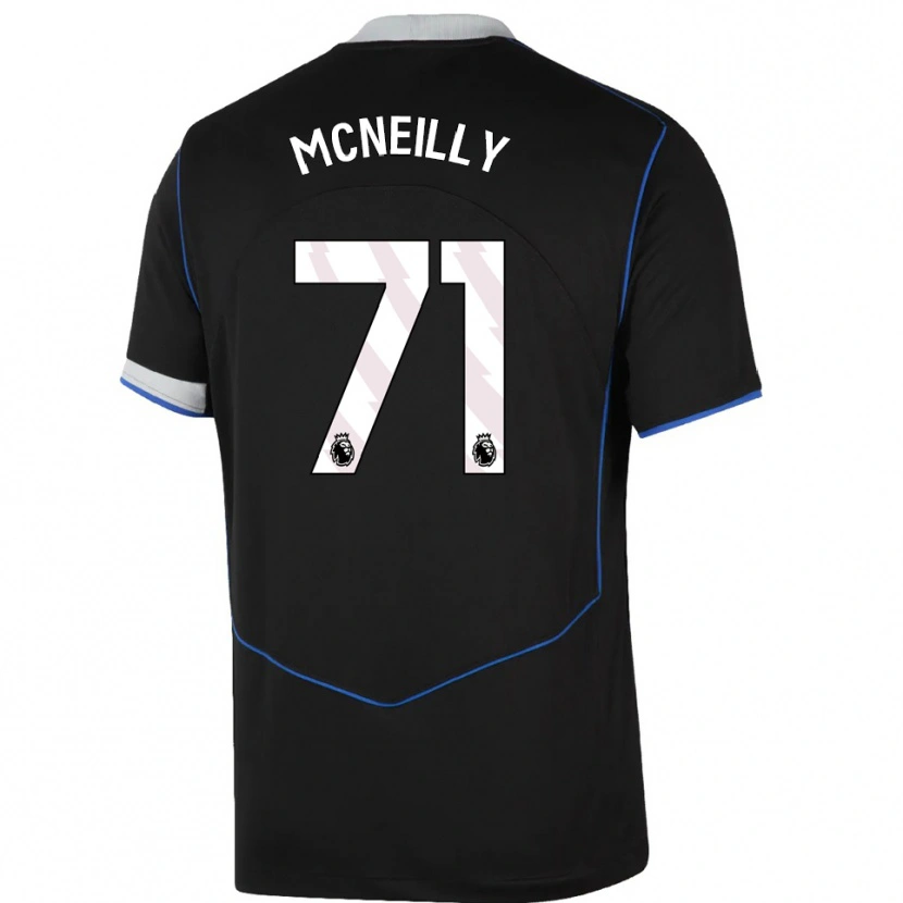 Danxen Męski Donnell Mcneilly #71 Czarno-Niebiesko-Srebrny Trzeci Komplet Koszulka 2025/26 Koszulki Klubowe