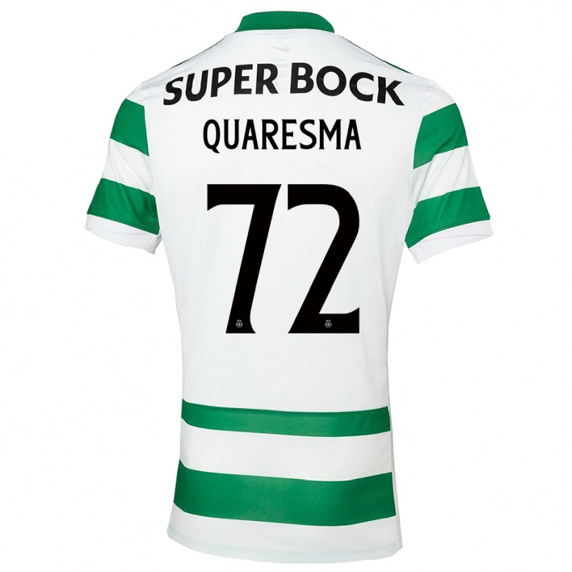 Danxen Kobiety Eduardo Quaresma #72 Zielono-Biały Domowa Koszulka 2025/26 Koszulki Klubowe