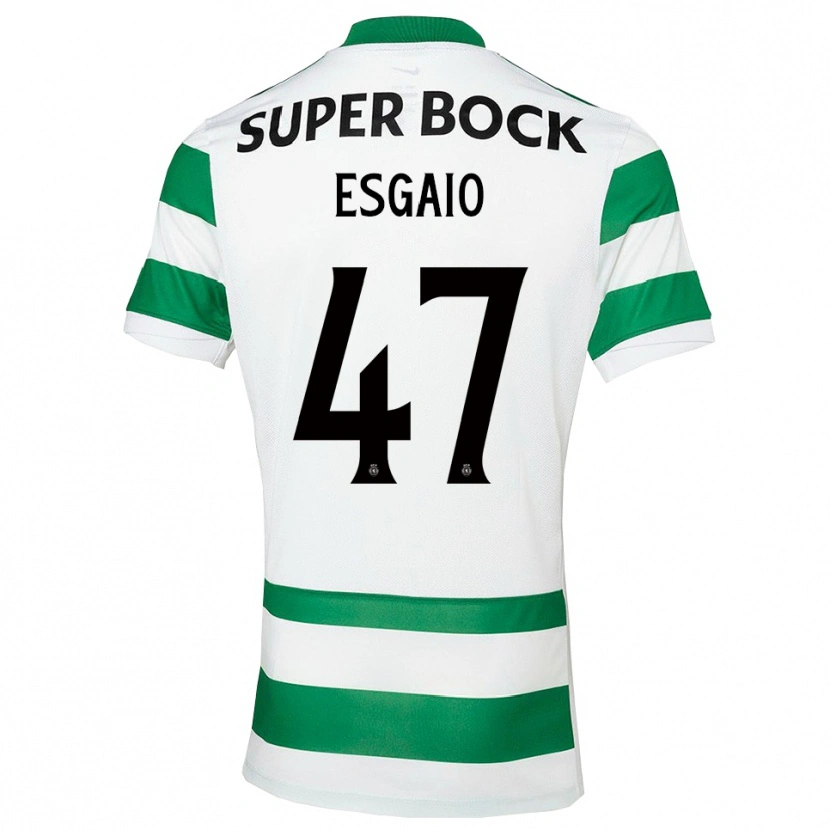Danxen Kobiety Ricardo Esgaio #47 Zielono-Biały Domowa Koszulka 2025/26 Koszulki Klubowe